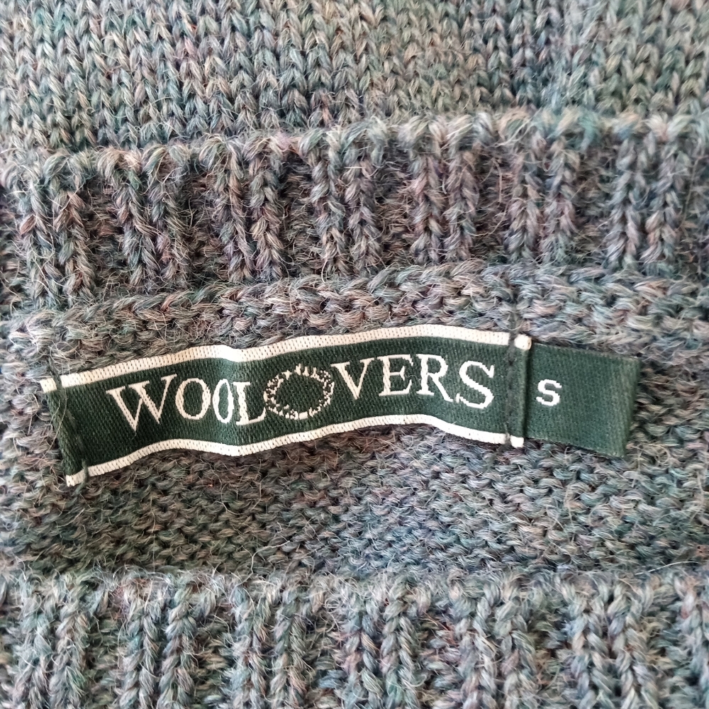 NWOT WOOLOVERS Men's British Wool Heavy Knit Blue Gray Pullover Sweater | S - Picture 11 of 11
